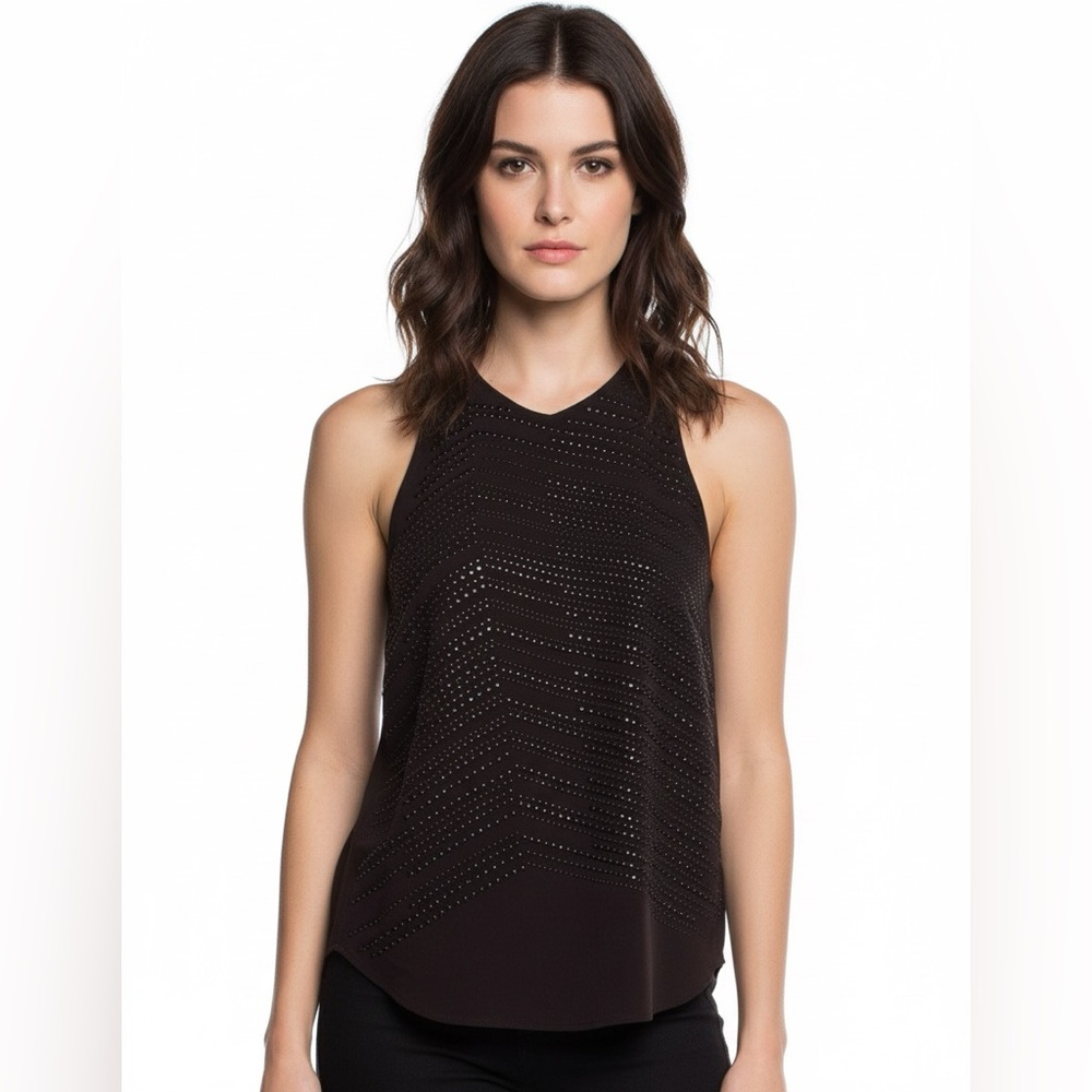A.L.C. Brenner Black Studded Silk Blouse Top XS / US 2 – Authentic Designer